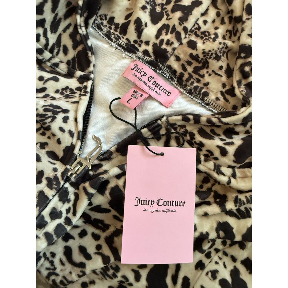 Juicy Couture ocelot Leopard Velour Hoodie & Pants Set – NWT (Women’s Size L)